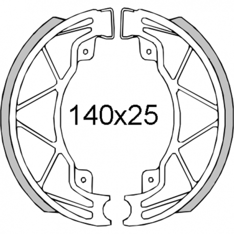 Тормозные колодки RMS Piaggio / Gilera / Vespa 125-200cc