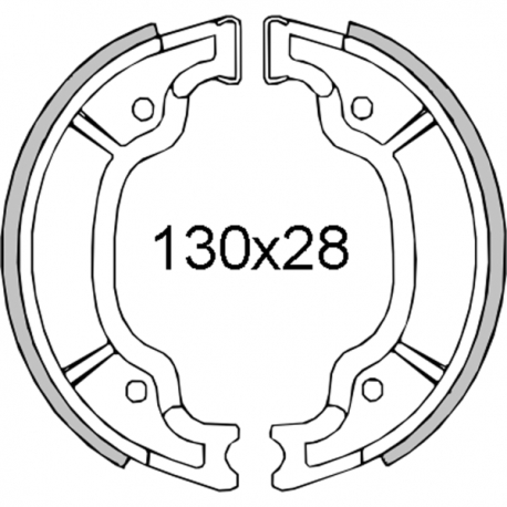 Тормозные колодки RMS 130x25мм. Yamaha 100cc