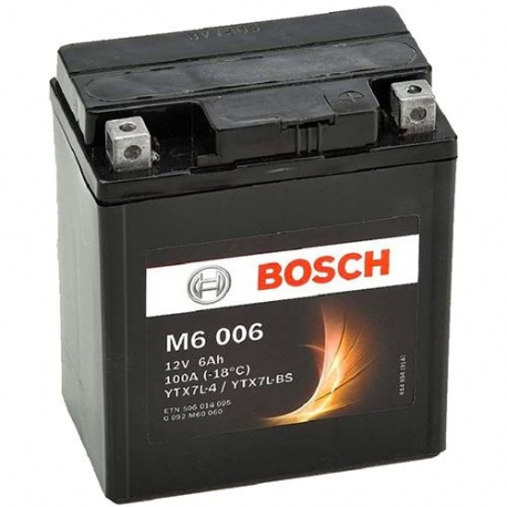Аккумулятор для мото BOSCH AGM 6Ah 100А YTX7L-4 / YTX7L-BS