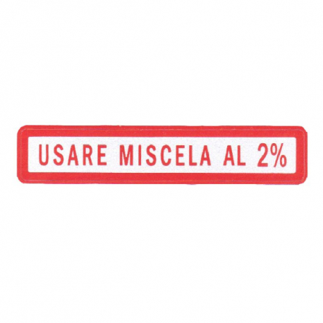 Наклейка на бак Vespa Vintage "Use 2% Mixture"