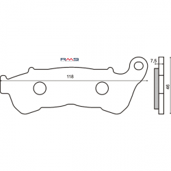 Тормозные колодки RMS Honda SH 125i / SH 300
