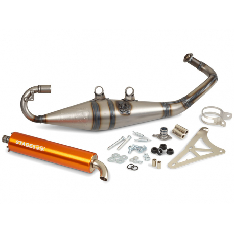 Выхлопная труба Stage6 PRO Replica MK2 Orange. Piaggio / Gilera / Hyper 50cc 2T