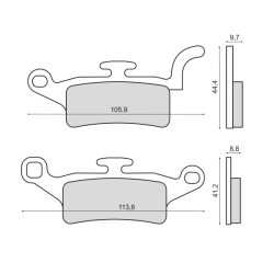 Гальмівні колодки RMS Yamaha Bws 125 / HW 150 XENTER